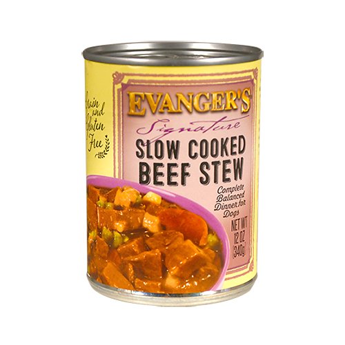 Evanger's Signature Series Slow Cooked Beef Stew Grain-Free Canned Dog Food, 12-oz, case of 12