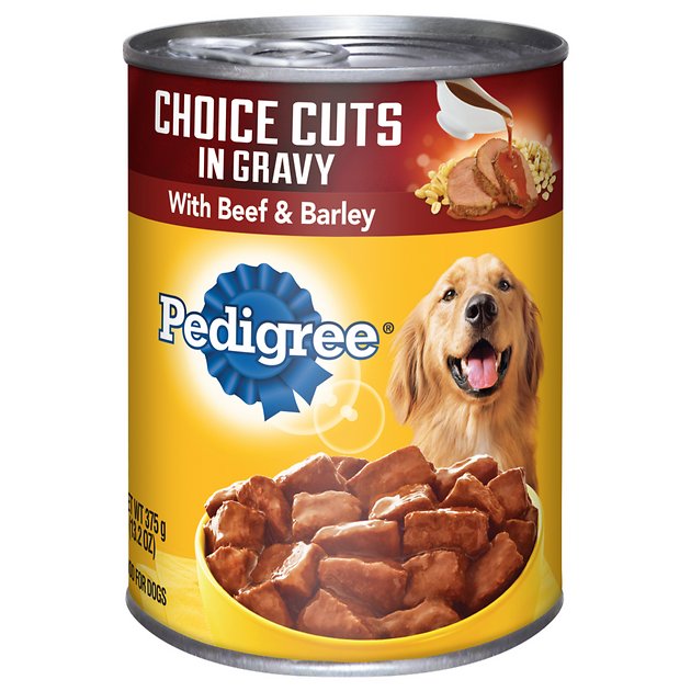 Pedigree Choice Cuts in Gravy With Beef & Barley Canned Dog Food, 13.2-oz, case of 12