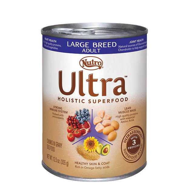 Nutro Ultra Large Breed Adult Chunks in Gravy Canned Dog Food, 12.5-oz, case of 12