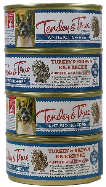 Tender & True Antibiotic-Free Natural Turkey & Brown Rice Recipe Canned Dog Food