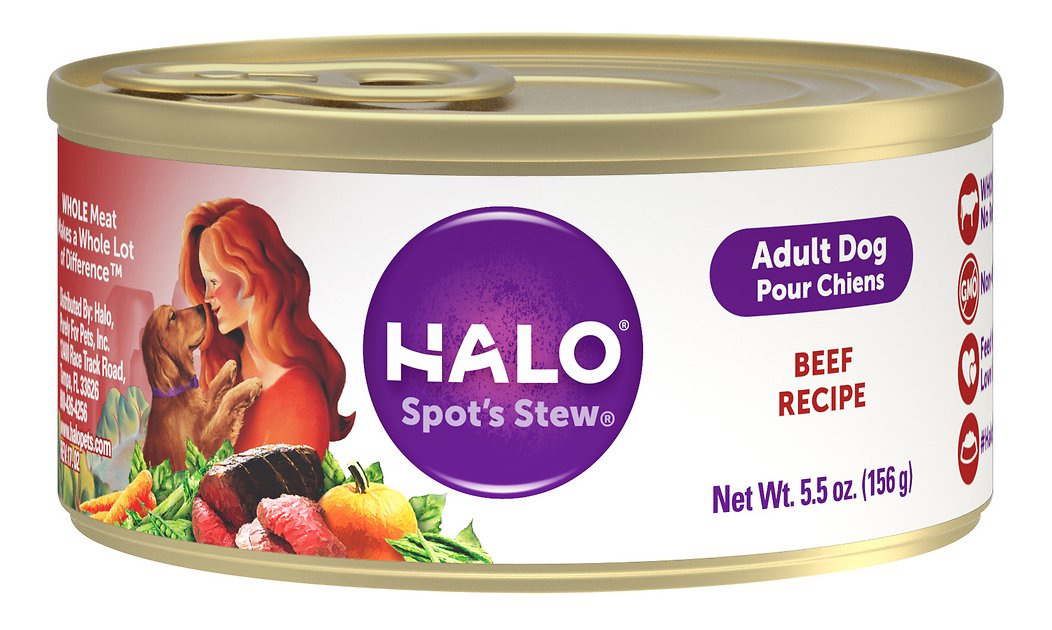 Halo Spot's Stew Wholesome Beef Recipe Canned Dog Food