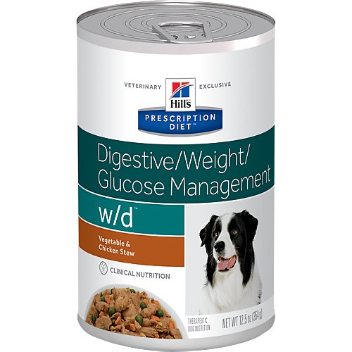 Hill's Prescription Diet w/d Digestive/Weight/Glucose Management Vegetable & Chicken Stew Canned Dog Food