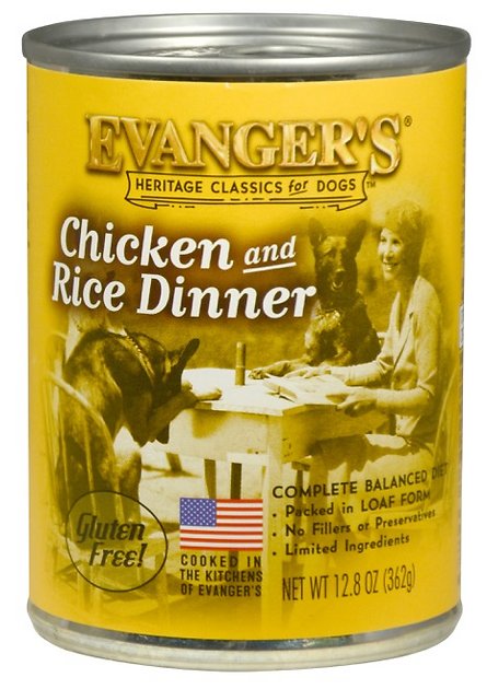 Evanger's Classic Recipes Chicken & Rice Canned Dog Food, 12.8-oz, case of 12