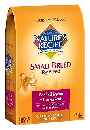 Nature's Recipe Small Breed Toy Breed Chicken, Barley & Rice Recipe Dry Dog Food, 4-lb bag