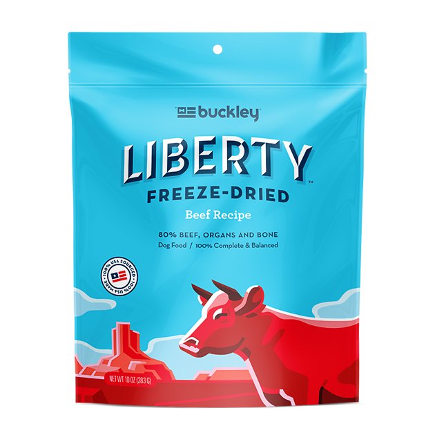 Buckley Liberty Beef Recipe Grain-Free Freeze-Dried Dog Food